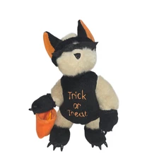 Hugfun Plush Halloween Bear Cat Costume Trick or Treat Black Orange 10 Inch
