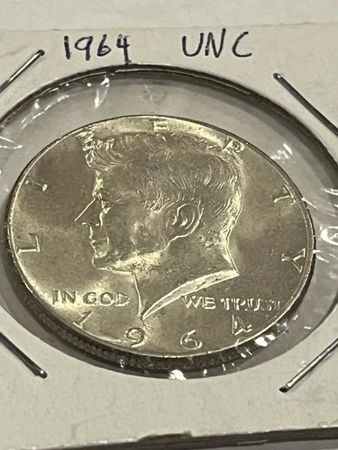 1964 90% Silver Kennedy Half Dollar Uncirculated Free Shipping