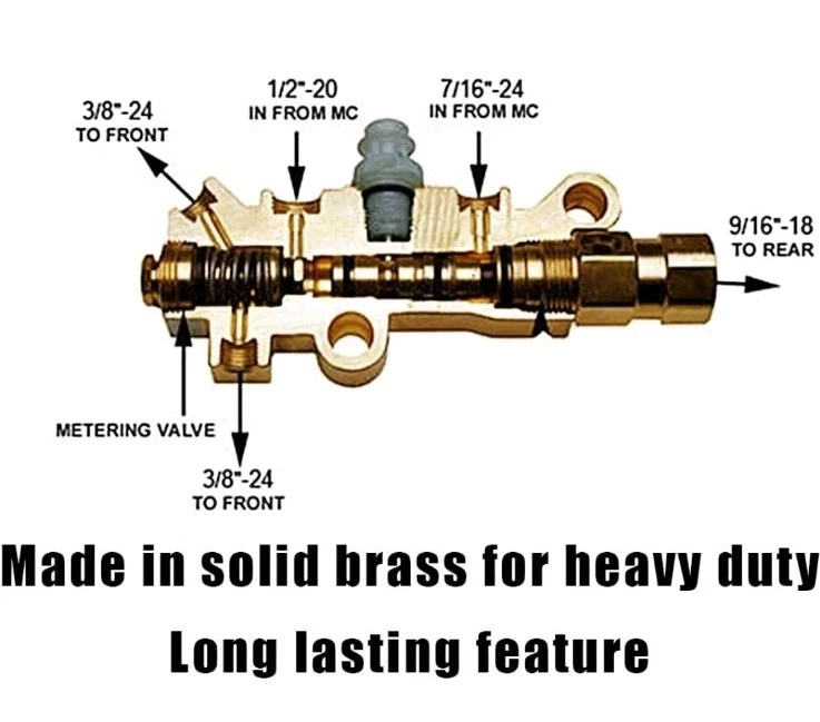 Válvula de combinación-dosificación PV2 Freno Trasero Ford Chevrolet Mopar Dodge Foto 4 de 4