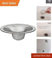 Danco 2-3/4 Inch Stainless Steel Tub Mesh Strainer - Prevent Clogs Elegantly
