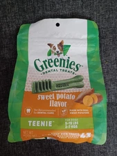 Greenies Dog Dental Treats Teenie Sweet Potato Flavor 12 Oz / 43 Count Exp 12/25