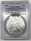 2003 Silver Eagle PCGS MS-69 American Heroes Edition Jessica Lynch Signature