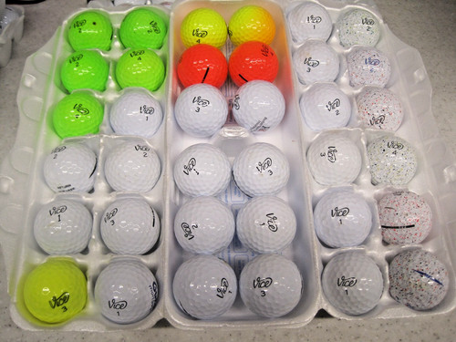 36 VICE (5AAAAA)  ASSORTED MINT RECYCLED GOLF BALLS