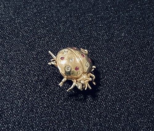 14KT. GOLD MARIENKÄFER ANSTECKNADEL - Bild 2 von 9