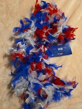 Patriotic Feather Boa Red, White, Blue USA 250 Birthday