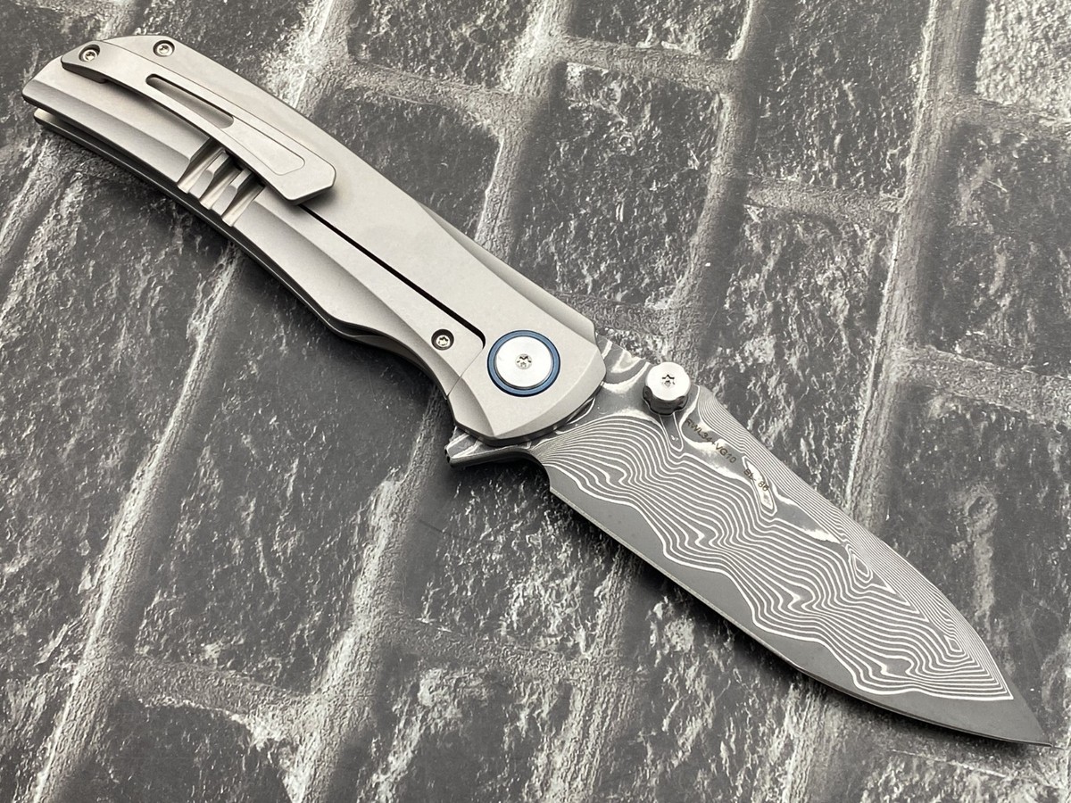 SixLeaf SL-86-RWL34+VG10-Sand Folding Knife Titanium Handle EDC