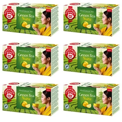 TEEKANNE - Green Tea Yuzu - Grüner Tee mit Yuzu-Geschmack - 6x20 Teebeutel - Bild 1 von 3