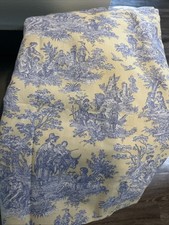 2 Waverly Home Classics COUNTRY LIFE Blue Toile Unlined Curtain Panels 50" x 86"