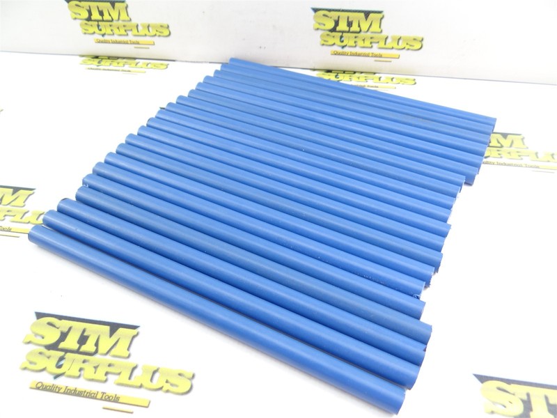 20 PIECES OF BLUE R-5500 RADEL MACHINABLE PLASTIC ROUND STOCK 1/2" X 10"