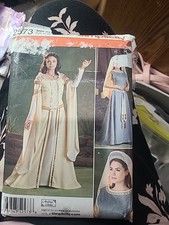 Simplicity Sewing Pattern Historical Costume SLA LARP Renaissance 8-10-12-14-16