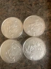 4 FOUR Pure SILVER 999 Troy Oz Bullion Coins