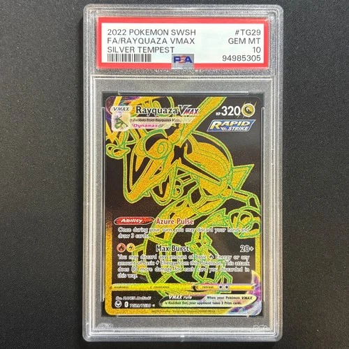 Rayquaza VMAX TG29/TG30 PSA 10  Secret Rare Silver Tempest Trainer Gallery EN