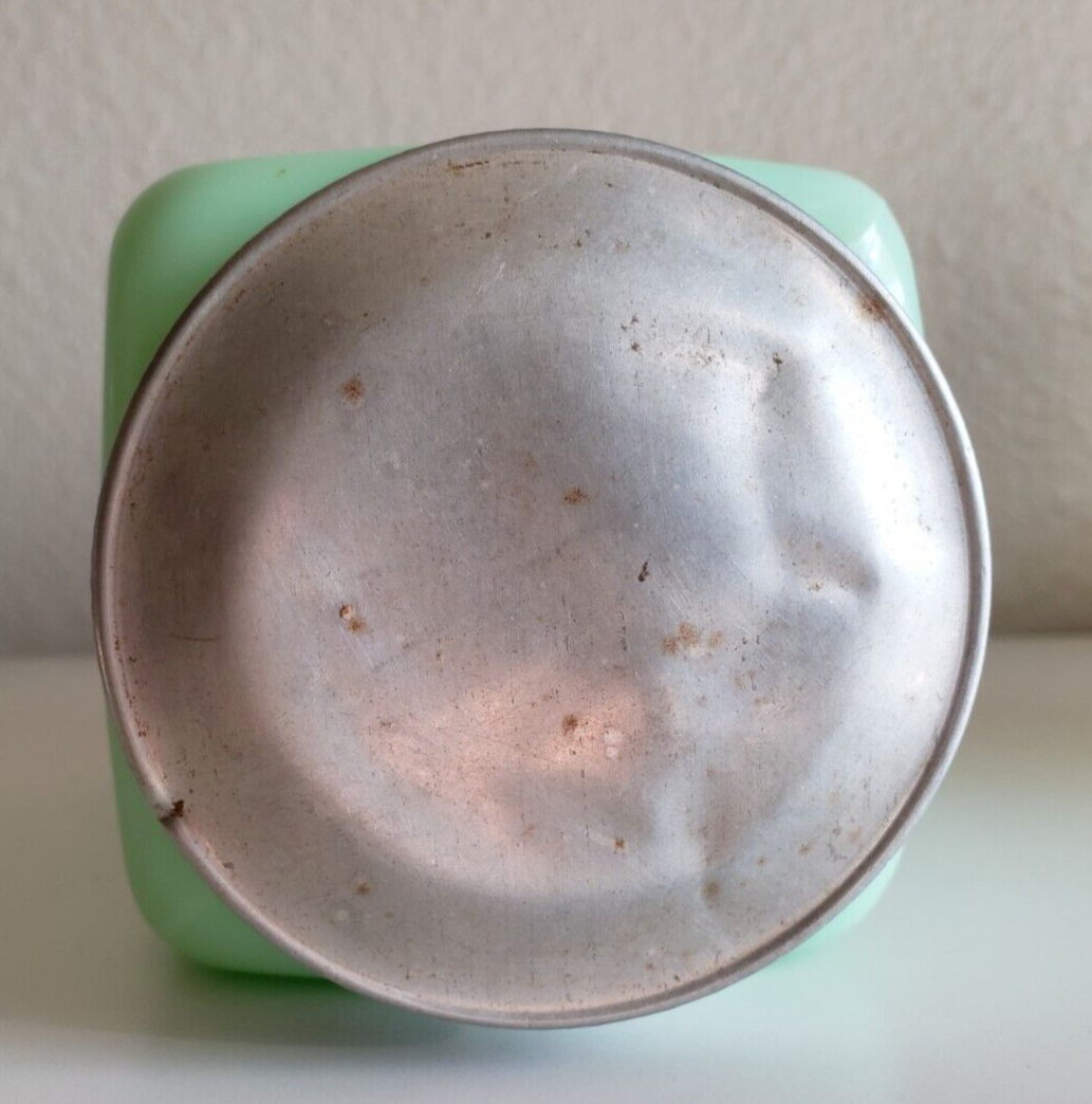 Vintage McKee Jadeite Jadite TEA Canister 6 1/4" 28 oz Uranium Glows