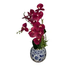 Homegoods Collection Maison Moderne Artificial Arrangement Faux Burgundy Orchids