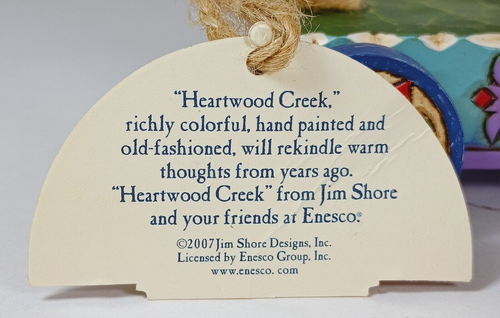 Figura Jim Shore Wooly Ram oveja en carro 4008181 Heartwood Creek. - Imagen 10 de 12