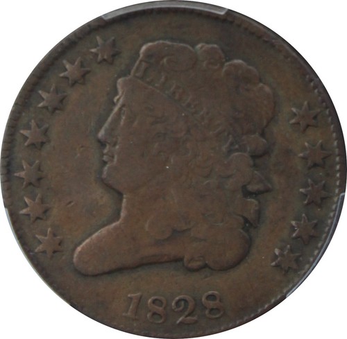1828 VG10 Classic Head Half Cent 12 Stars, PCGS 47507478
