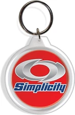 Simplicity Logo Farm Garden Tractor keychain keyring yard lawn mower part