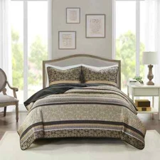 Madison Park Paige Reversible 3-Pc. Coverlet Set Size California King New