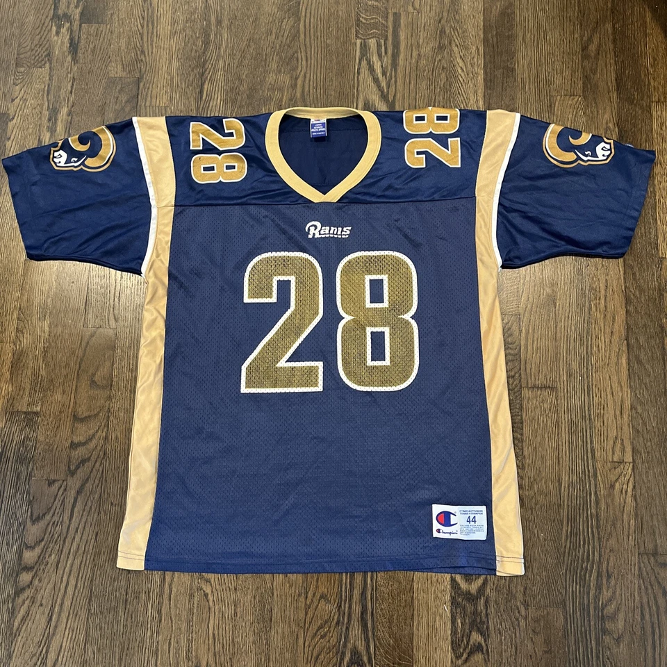 Camiseta Marshall Faulk St Louis Rams Grande Para Hombre Talla 44 Azul Campeón Foto 2 de 4