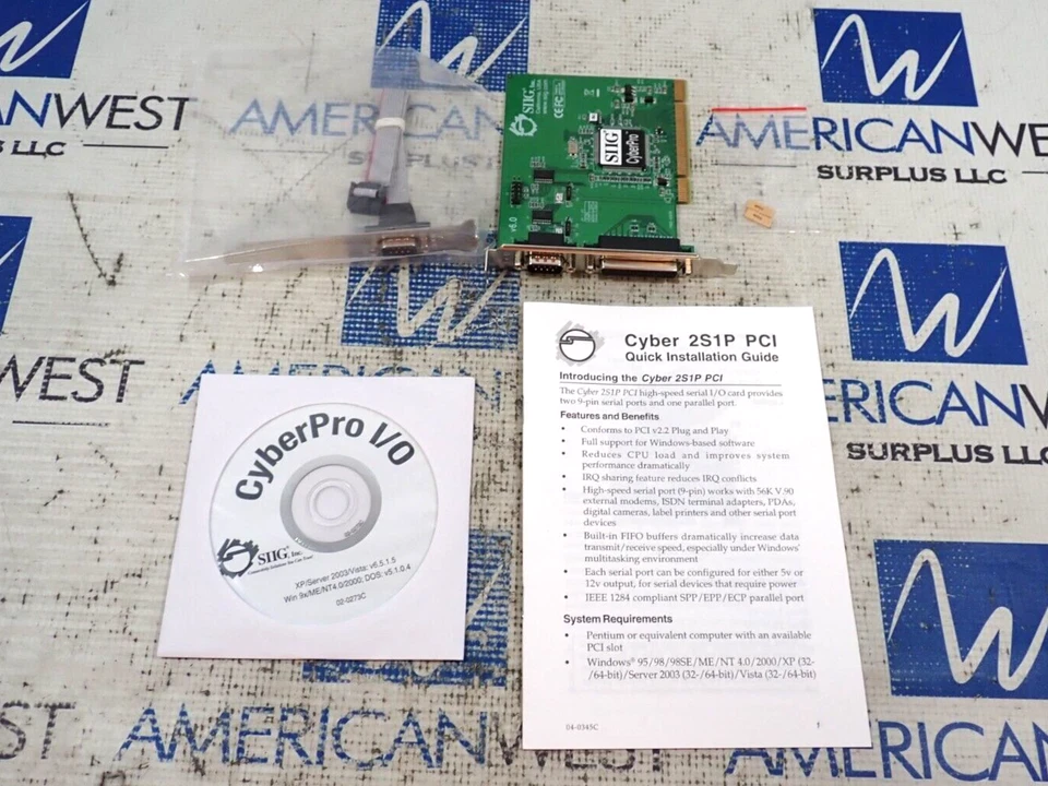 New SIIG JJ-P21012-S6 Cyber 2S1P Plus Serial & ECP/EPP Parallel I/O Card - Image 3 of 4