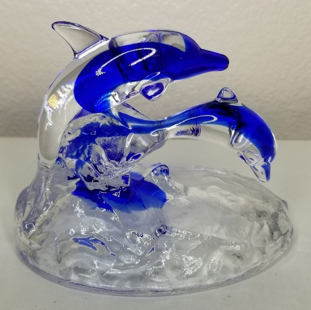新品❣️美しい青CRYSTAL DARQUES DAUPHIN  新品❣️美しい青CRYSTAL DARQUES DAUPHIN BOUTIQUE CRISTAL D