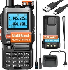 Digital Handheld Radio Scanner Fire Police VHF FM EMS Ham 2 Way Transceiver Dual