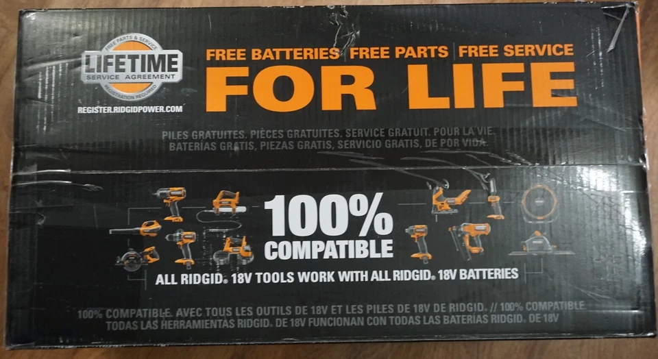 (RI4) Ridgid R96255 18V Cordless 5-Tool Combo Kit - Image 3 of 4