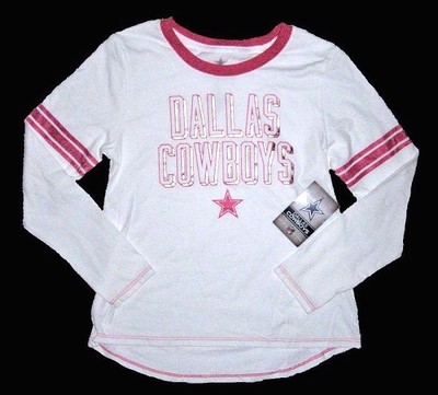 NFL Dallas Cowboys Youth Girls Team Pink Foil Print Long Sleeve Shirt | eBay
