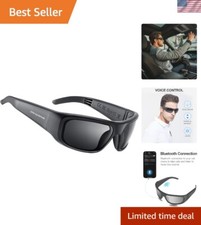 Unisex Polarized Smart Glasses with Open Ear Bluetooth Speaker - Outdoor Ready