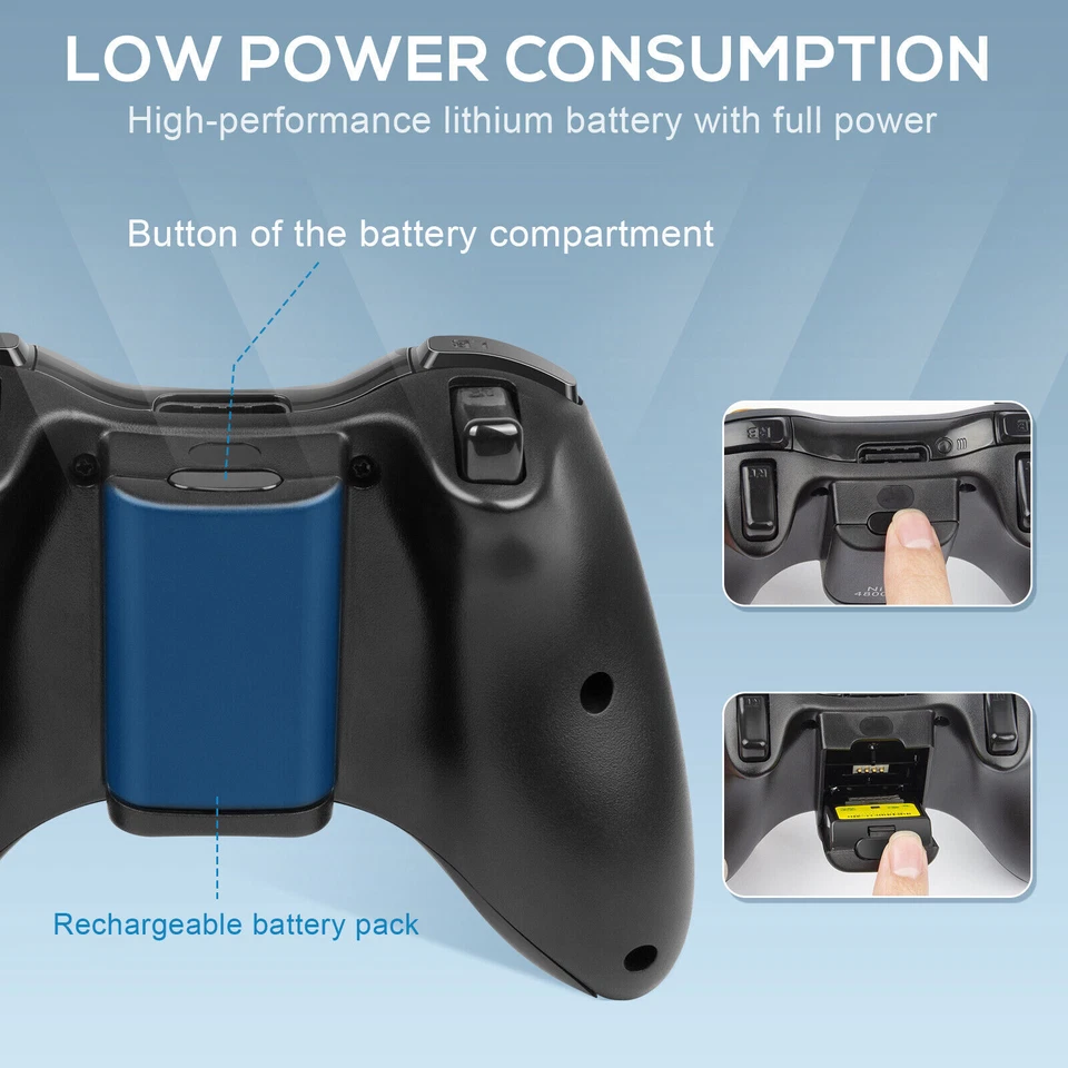 Wireless Controller For Microsoft Xbox 360/ 360Slim/ 360E, PC Windows 11/10/8/7 - Image 4 of 4