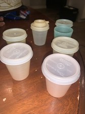 Vtg 7 Tupperware Mini Cups USA