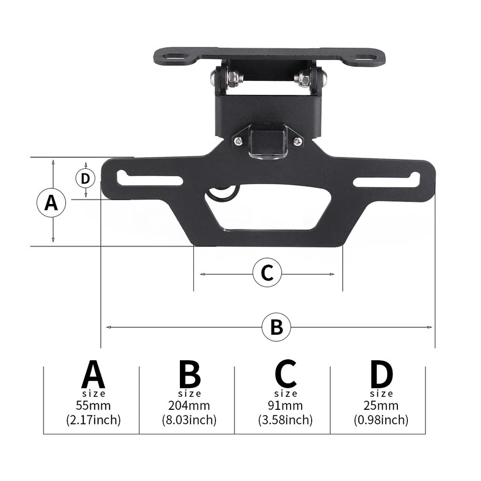 Soporte de matrícula plegable para 08-20 Suzuki GSX1300R Hayabusa 1300 cola ordenado Foto 2 de 4
