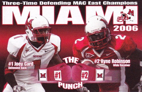 2006 MIAMI OF OHIO REDHAWKS FOOTBALL POCKET SCHEDULE EBay