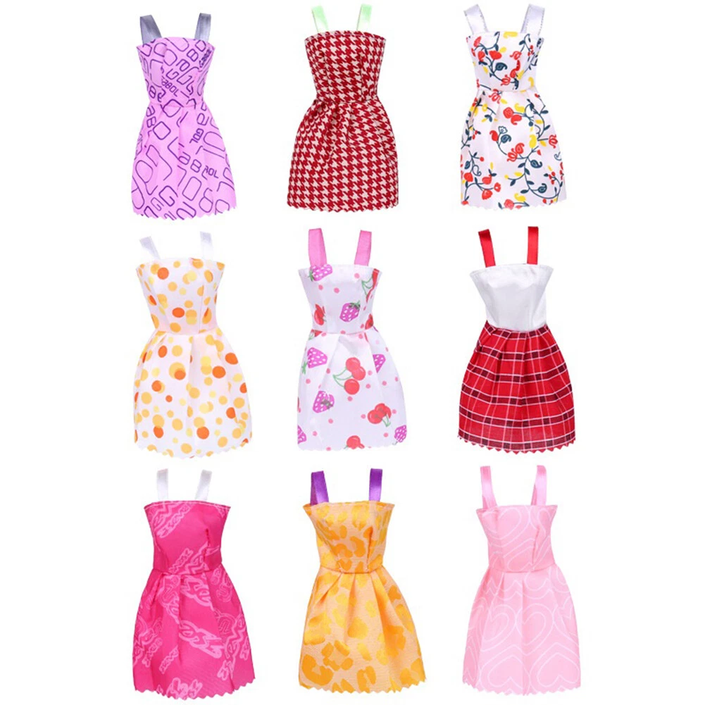 VETEMENTS 10 pezzi bambola vestito festa fatto a mano colore casuale mini oggetti di scena per cambiare vestiti gioco