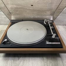 Vintage Dual 504 Turntable With Dust Cover Power Tested, Spins       