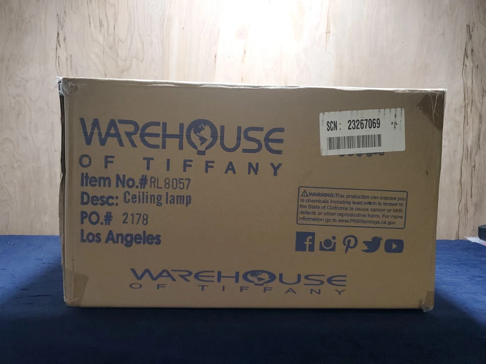 Warehouse Of Tiffany White, Silver & Chrome 17" Optimus Chandelier #RL8057 - Image 2 of 4