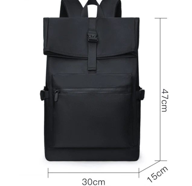 Fashion Flap Backpack Men Business Waterproof 15.6 Inch Laptop Travel Bag School