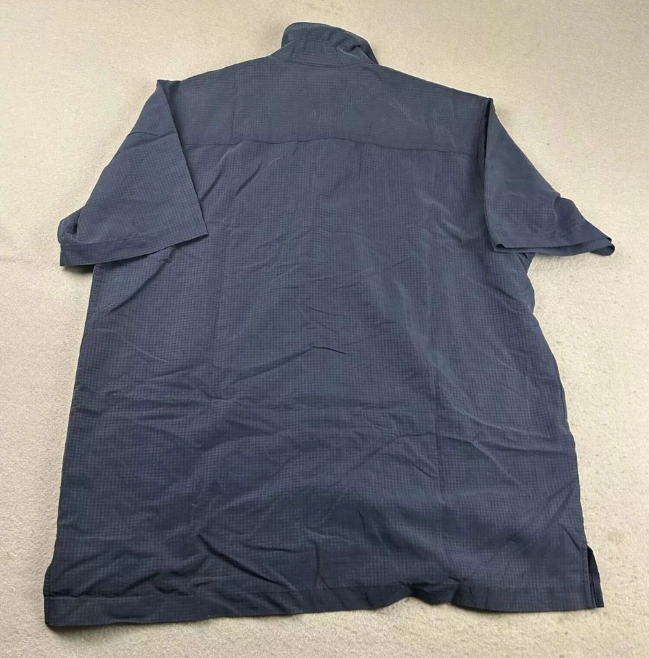 Cherokee Shirt Mens Large Blue Embroidery Button Up Short Sleeves - Image 4 of 4