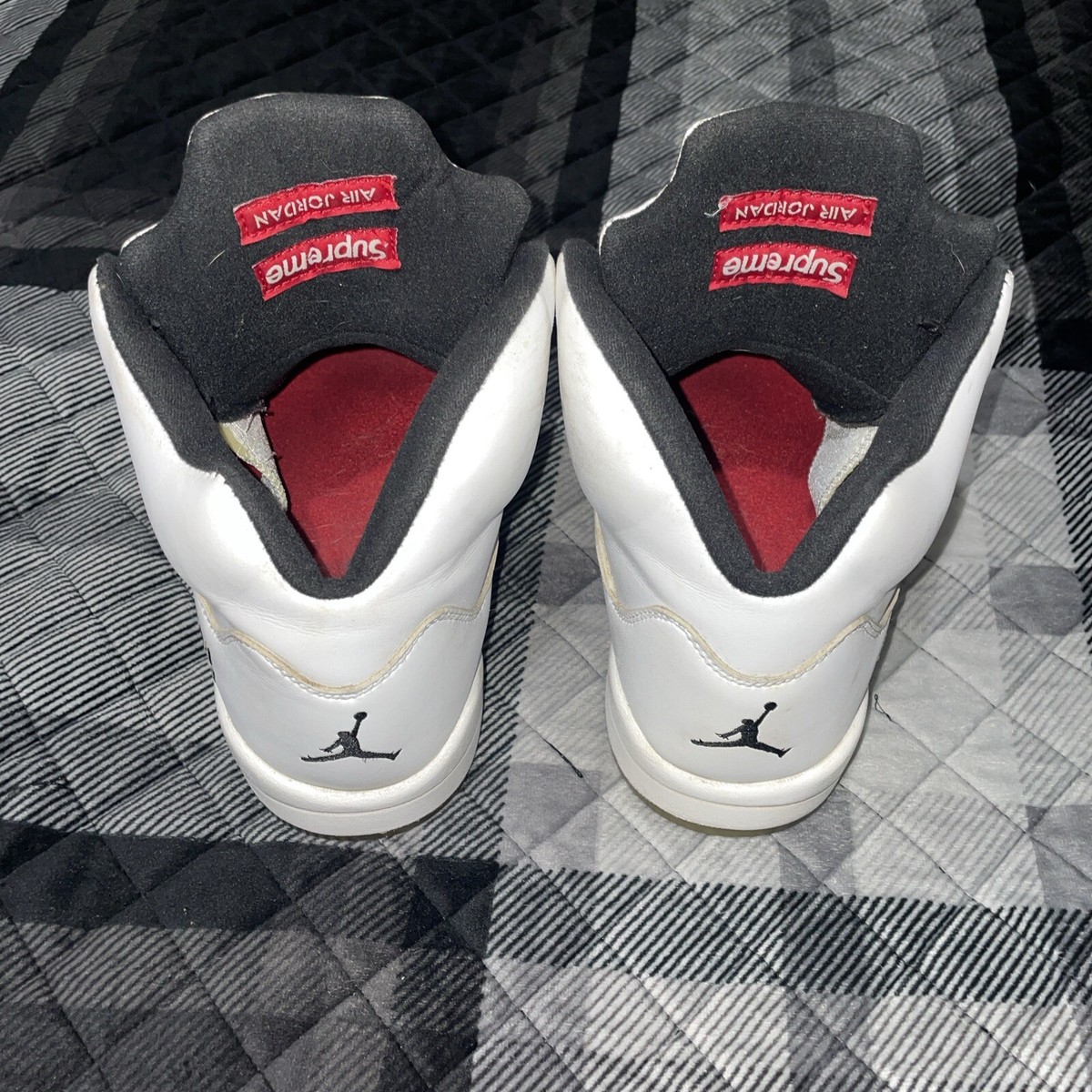 Size 12 - Supreme x Air Jordan 5 Retro White for sale online