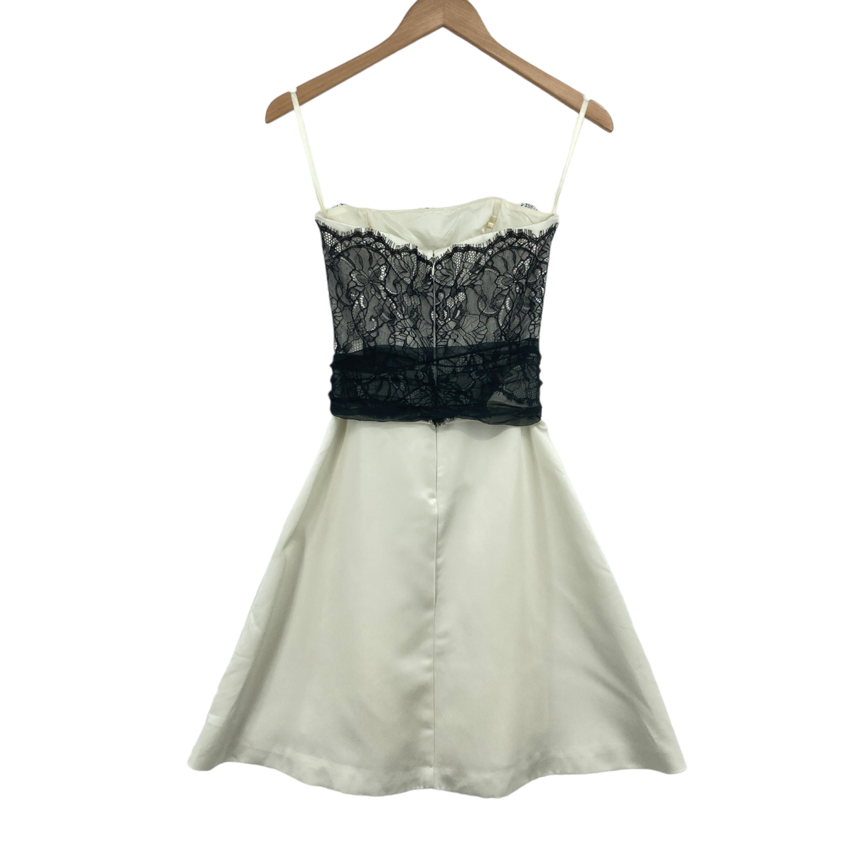 White House Black Market Fit & Flare Dress Womens Size 00 White Black  Strapless | eBay
