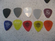 Vintage Lot of 10 Jim Dunlop Guitar Picks from .3mm to 2mm