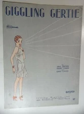 GIGGLING GERTIE 1928 SHEET MUSIC IRVING BERLIN DAVE DREYER HARRY CHAS TOBIAS