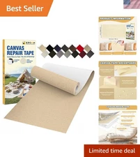Canvas Repair Tape, 3.2 x 63 Inch Waterproof Heavy Duty Fabric Tape for Furni...