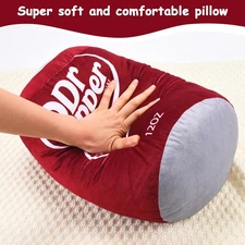 Pillow – Soft Plush Soda Can Design – Funny Decorative Throw Pillow for Bedroom,