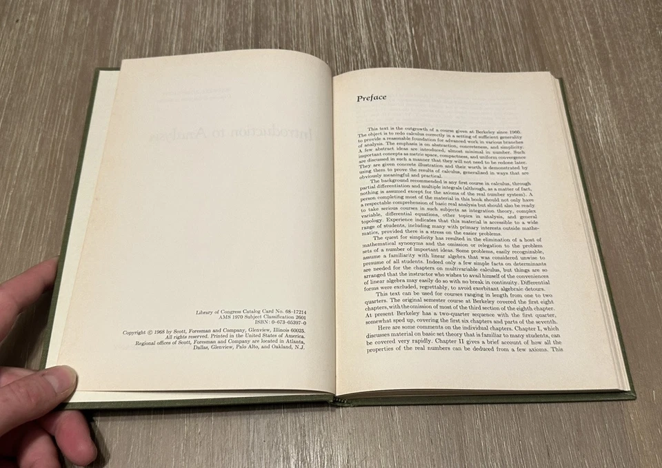 INTRODUCTION TO ANALYSIS by Maxwell Rosenlicht 1970 HC/DJ/Vintage - Image 3 of 4