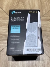 TP-Link BE10000 RE653BE Tri-Band WiFi7 Range Extender 10 Gbps WiFi+2.5Gbps Port