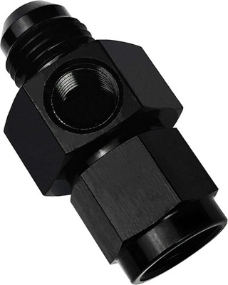 #ad Fuel Pressure Take Off Fitting 6 AN Male to Female with 1 8 NPT Gauge Port 6AN $28.99