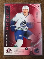 2025-26 UD SP GAME USED AUTHENTIC ROOKIES RED CANUCKS - ELIAS PETTERSSON /399