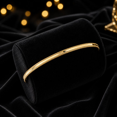 3 mm Millegrain Armreif 9 kt Gelbgold vergoldet gepunzt nagelneu verpackt