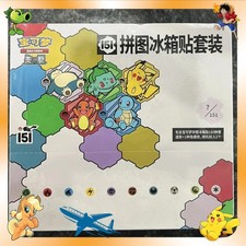 Pokemon S-Chinese 151 Puzzle Fridge Magnet Set Sealed Slim Pack 10 Box MW51